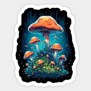 Anime Mushroom Design Sticker